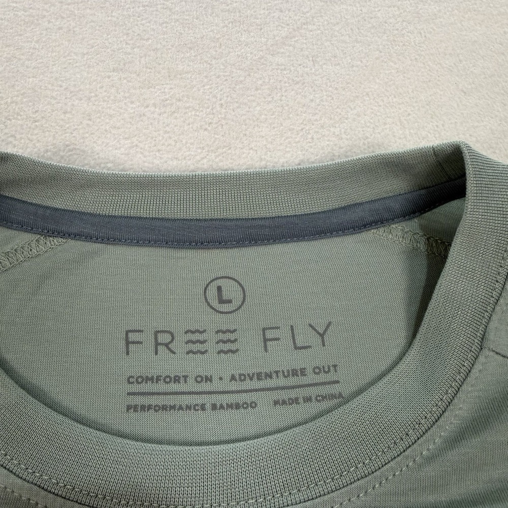 Free Fly Bamboo Shade Long Sleeve Shirt Men's Size Large Green Performance - Picture 4 of 7